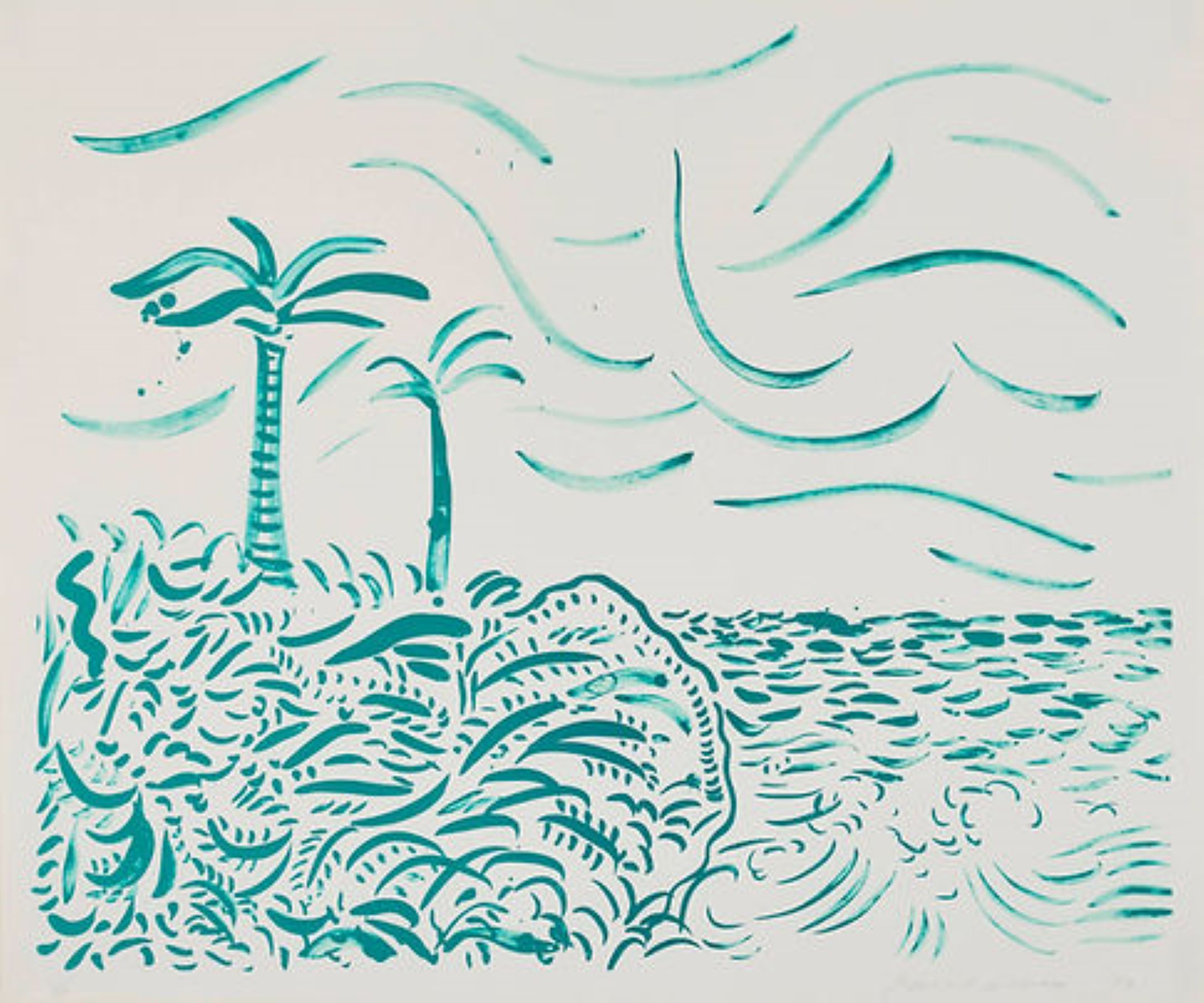 Green Bora Bora by David Hockney