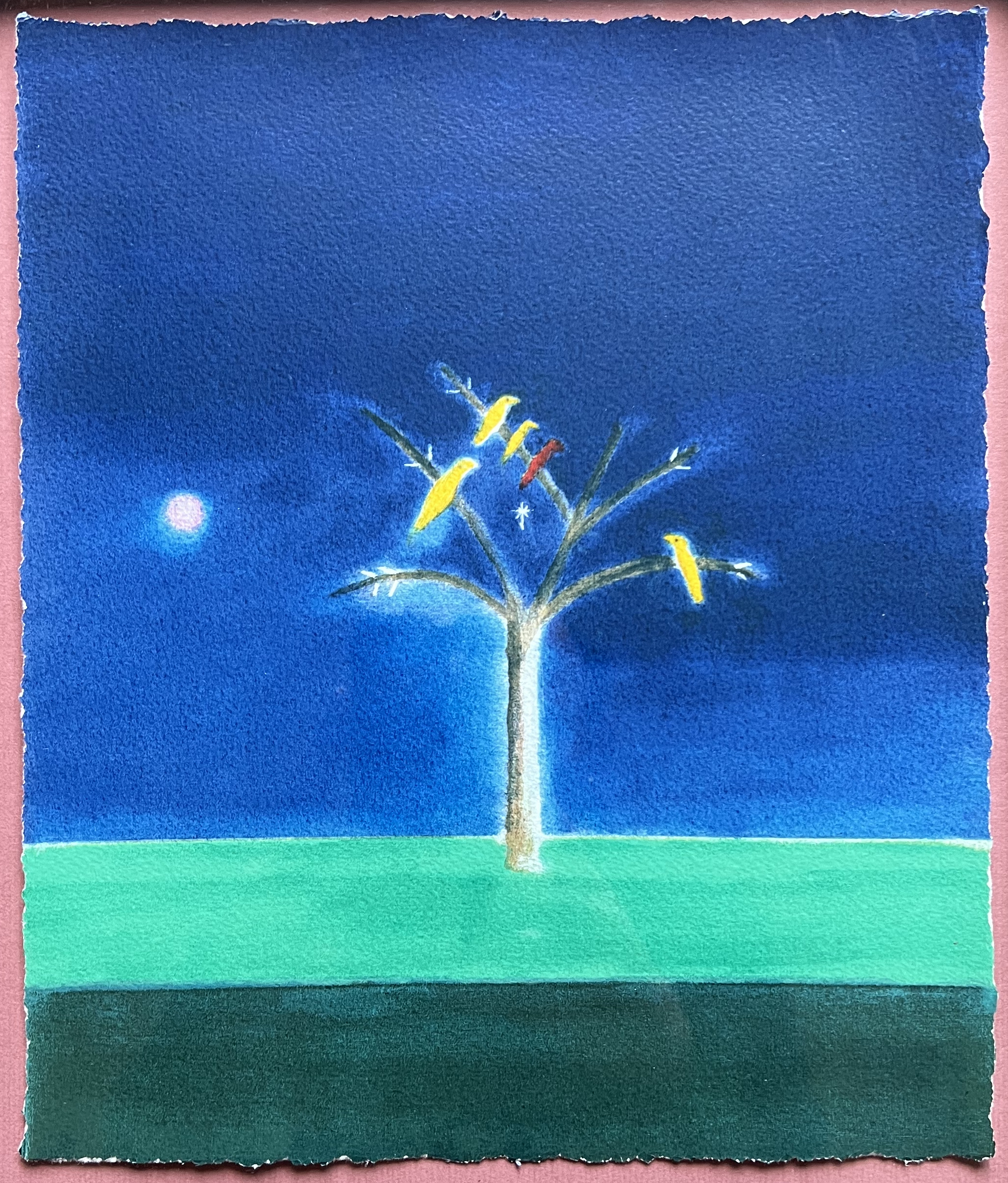 Canaries on a Tree by Craigie Aitchison