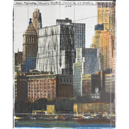 Lower Manhattan Wrapped Building, Project for 2 Broadway, New York by Christo and Jeanne-Claude at Turner Carroll Gallery