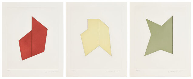 Plane/Line 1-3 by Robert Mangold at Krakow Witkin Gallery