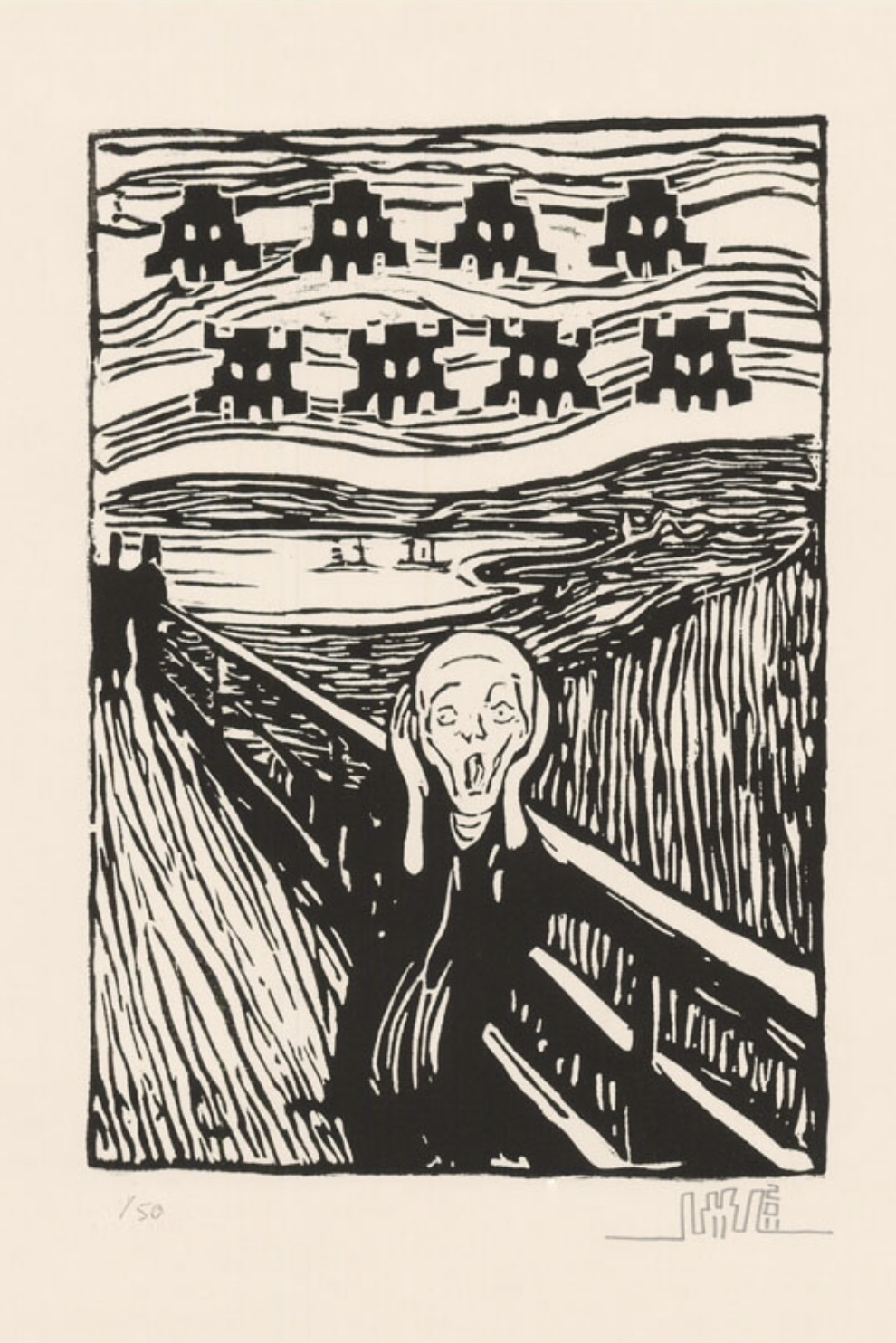 Invaded Scream by Invader