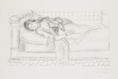 Oriental on a Bed, on Red Tiled Floor by Henri Matisse at Christopher-Clark Fine Art