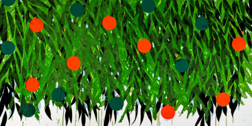 Mimosa in Orange and Green by Donald Sultan at Michael Lisi/Contemporary Art