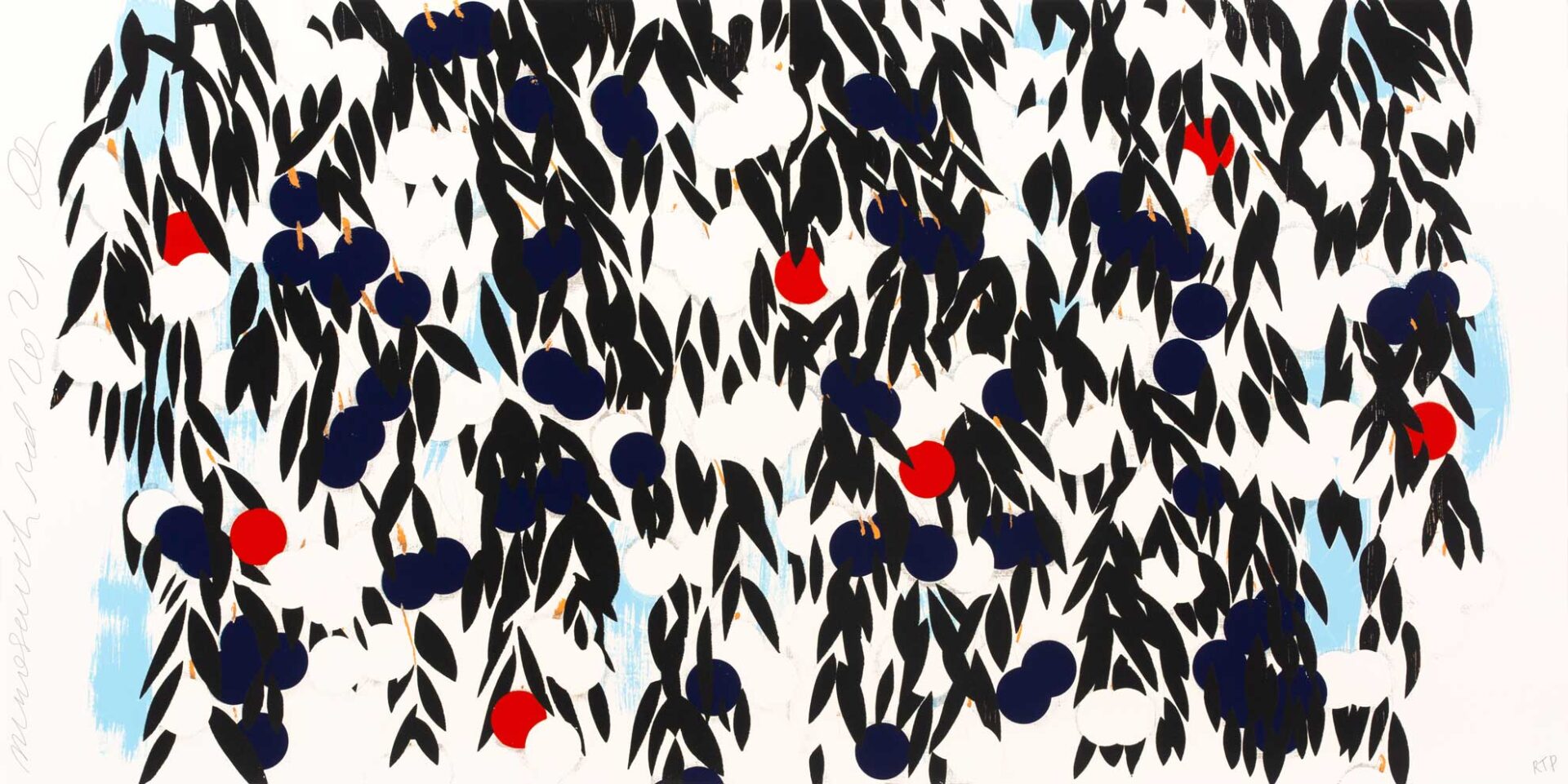 Mimosa in Red and Blue by Donald Sultan