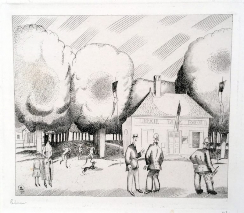 Le 14-Juillet au Village by Jean-Emile Laboureur
