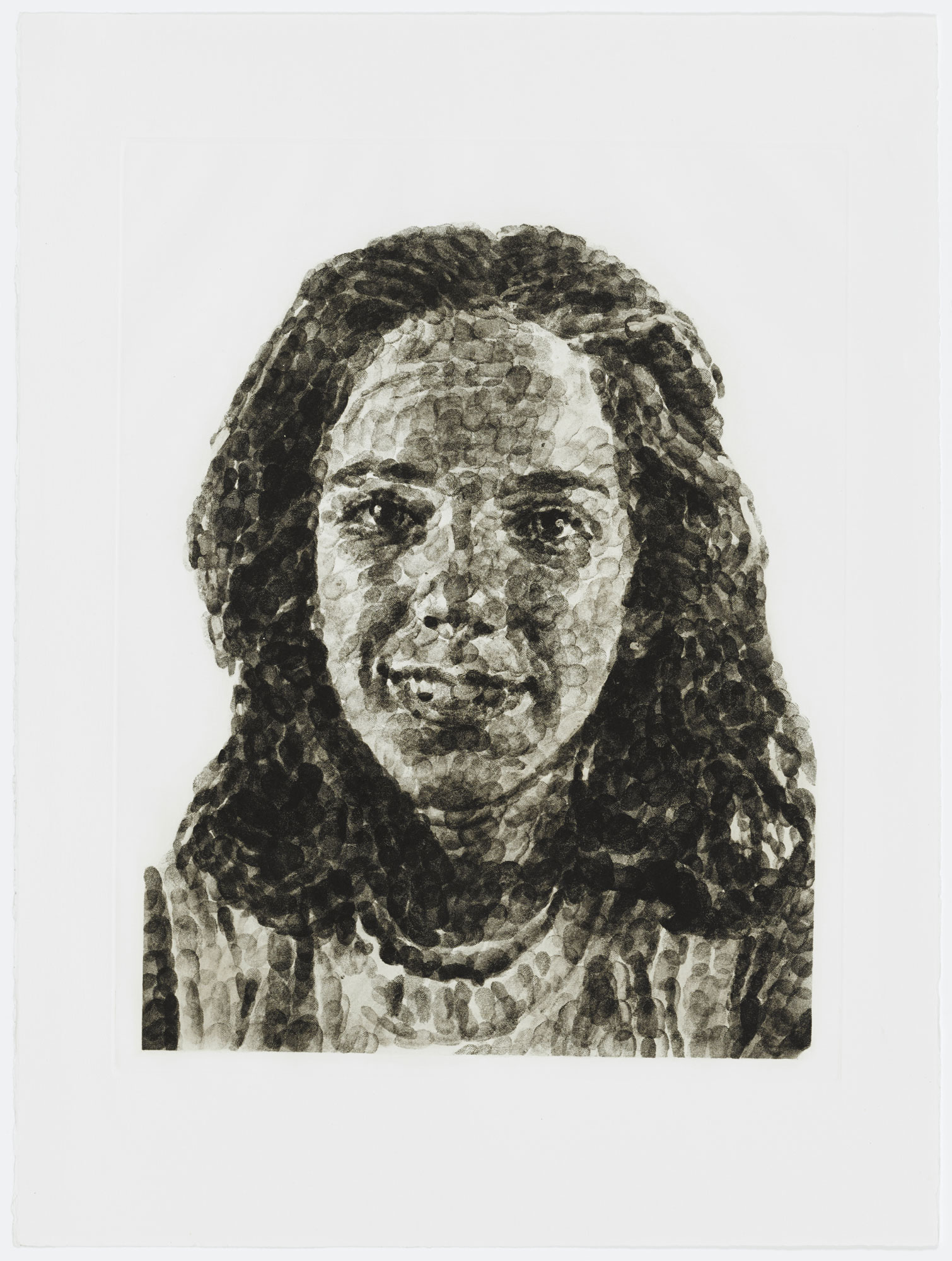 Georgia / Fingerprint I by Chuck Close