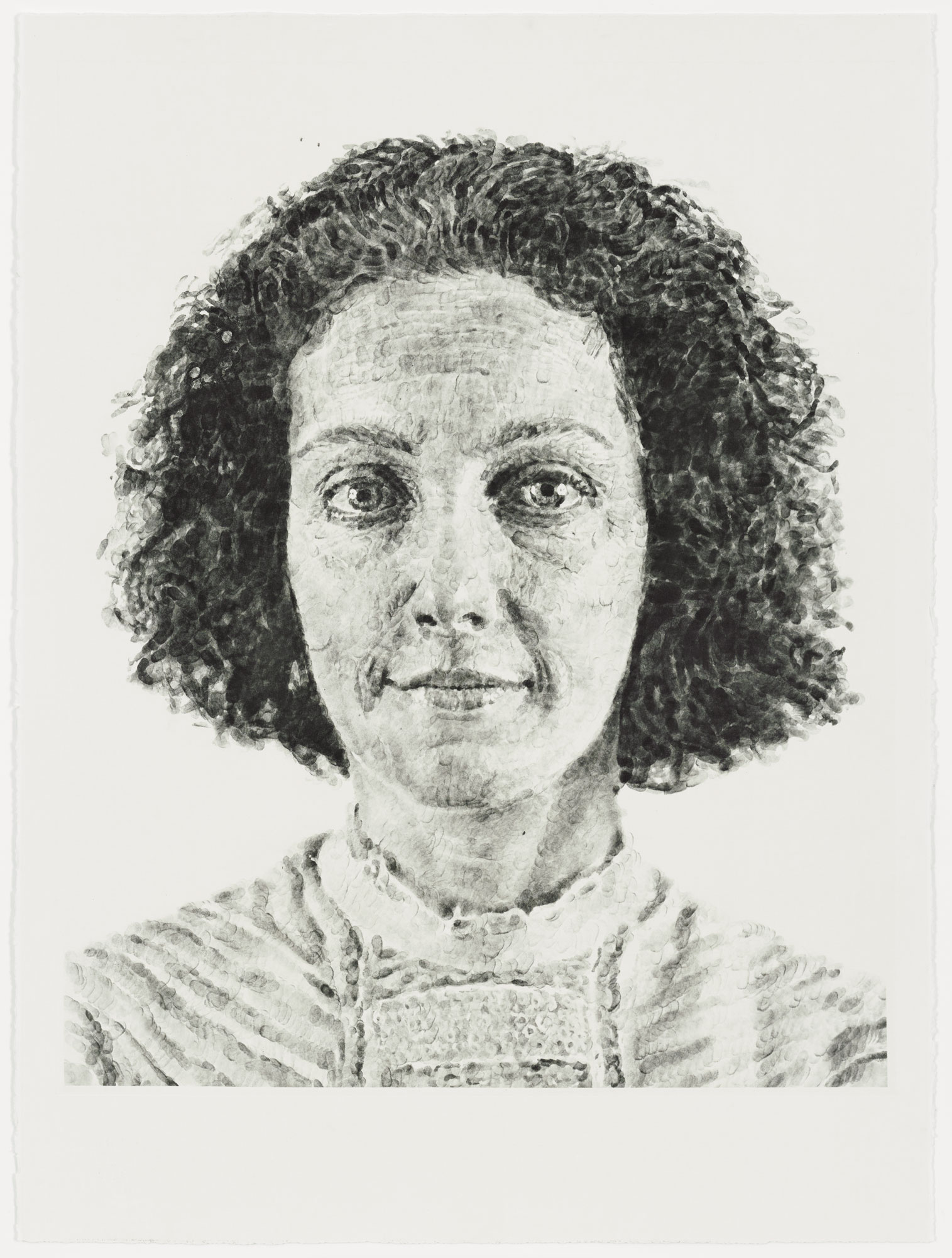 Emily/Fingerprint by Chuck Close