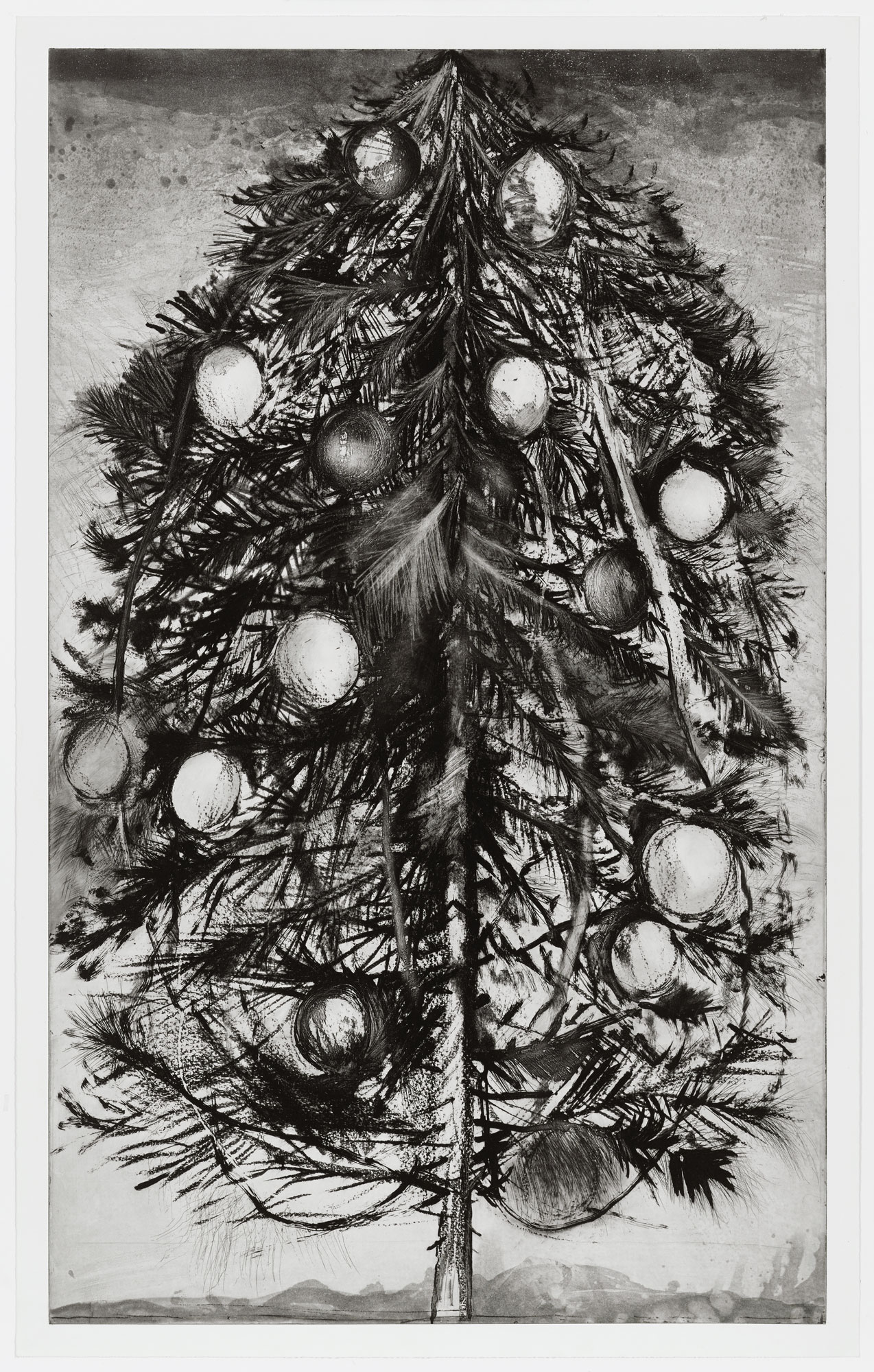 Black and White Blossom by Jim Dine