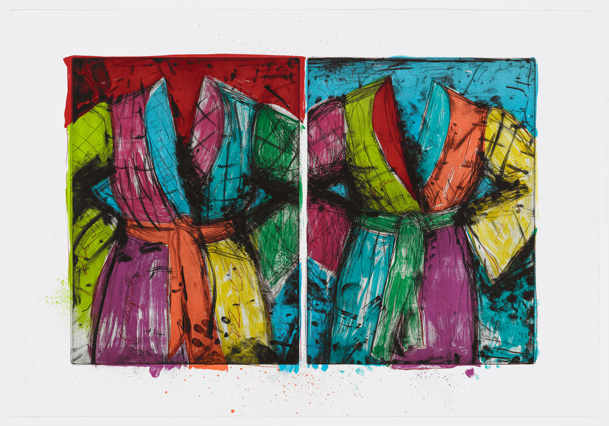 Two Florida Bathrobes by Jim Dine