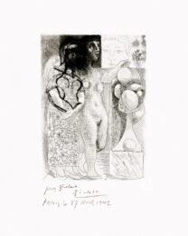 Muse montrant à Marie-Thérèse pensive son Portrait sculpté by Pablo Picasso at John Szoke Gallery