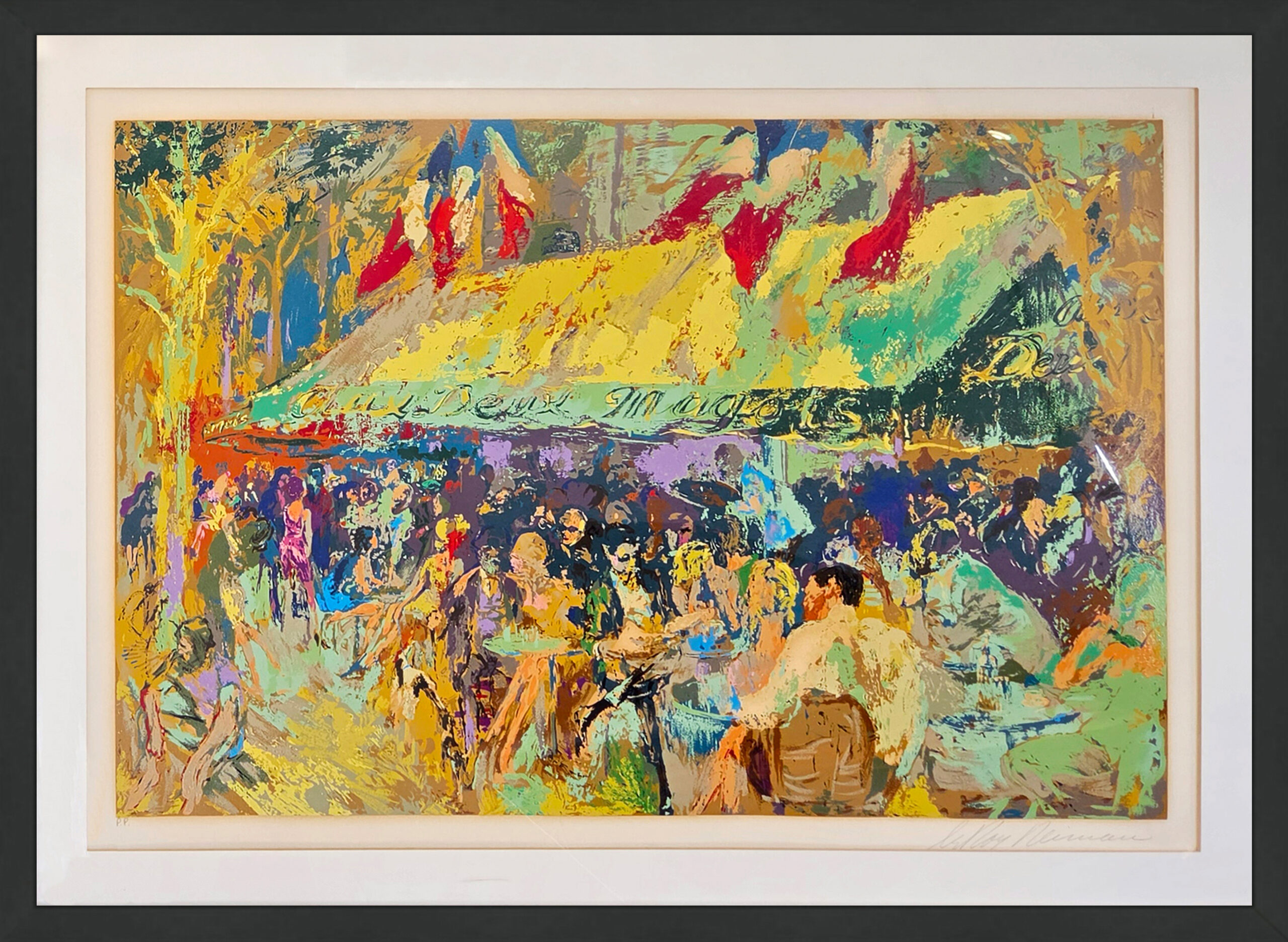 Cafe Deux Magots by LeRoy Neiman