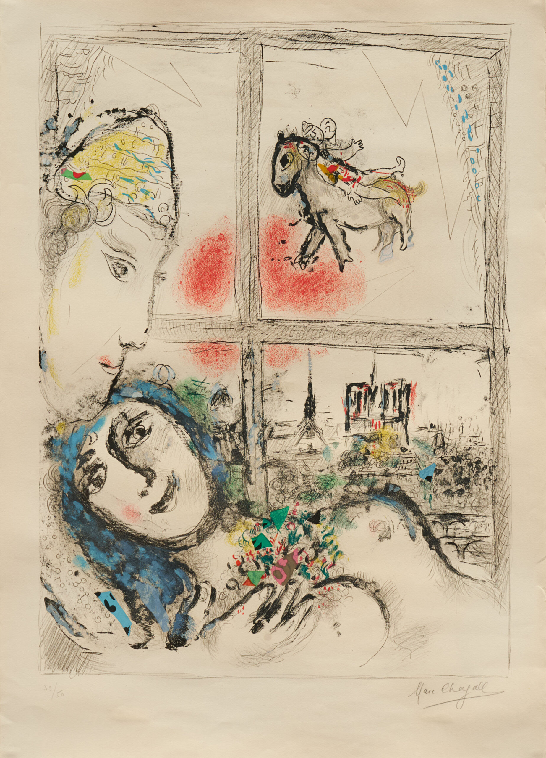 Paris from the Window | Paris de la fenêtre by Marc Chagall