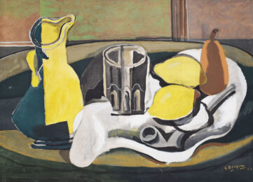 Still Life with Lemons and Pipe | Nature Morte au Citrons by Georges Braque (after) at Gilden's Art Gallery