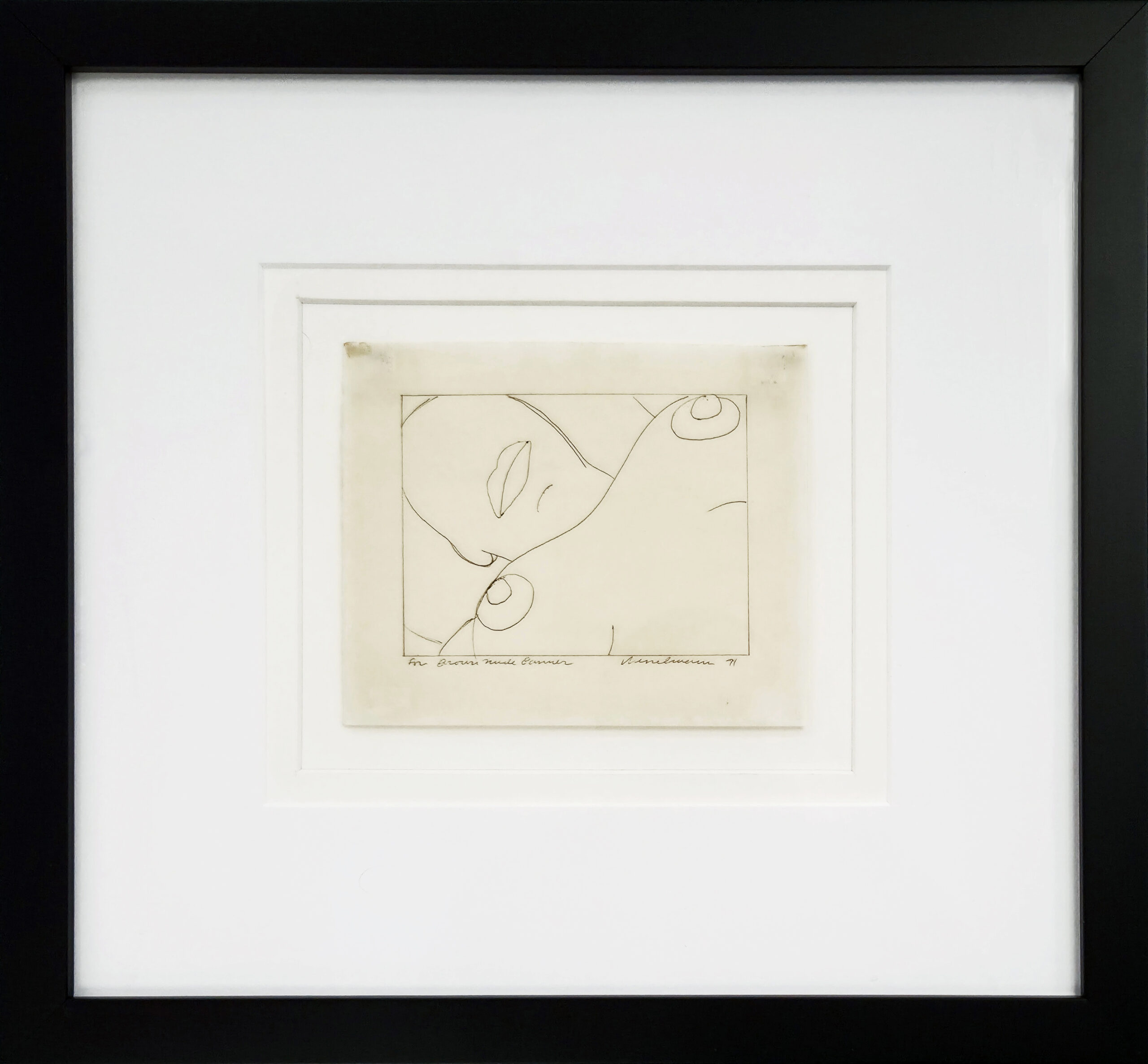 For Brown Banner Nude by Tom Wesselmann