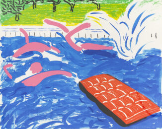 Afternoon Swimming by David Hockney at Susan Sheehan Gallery