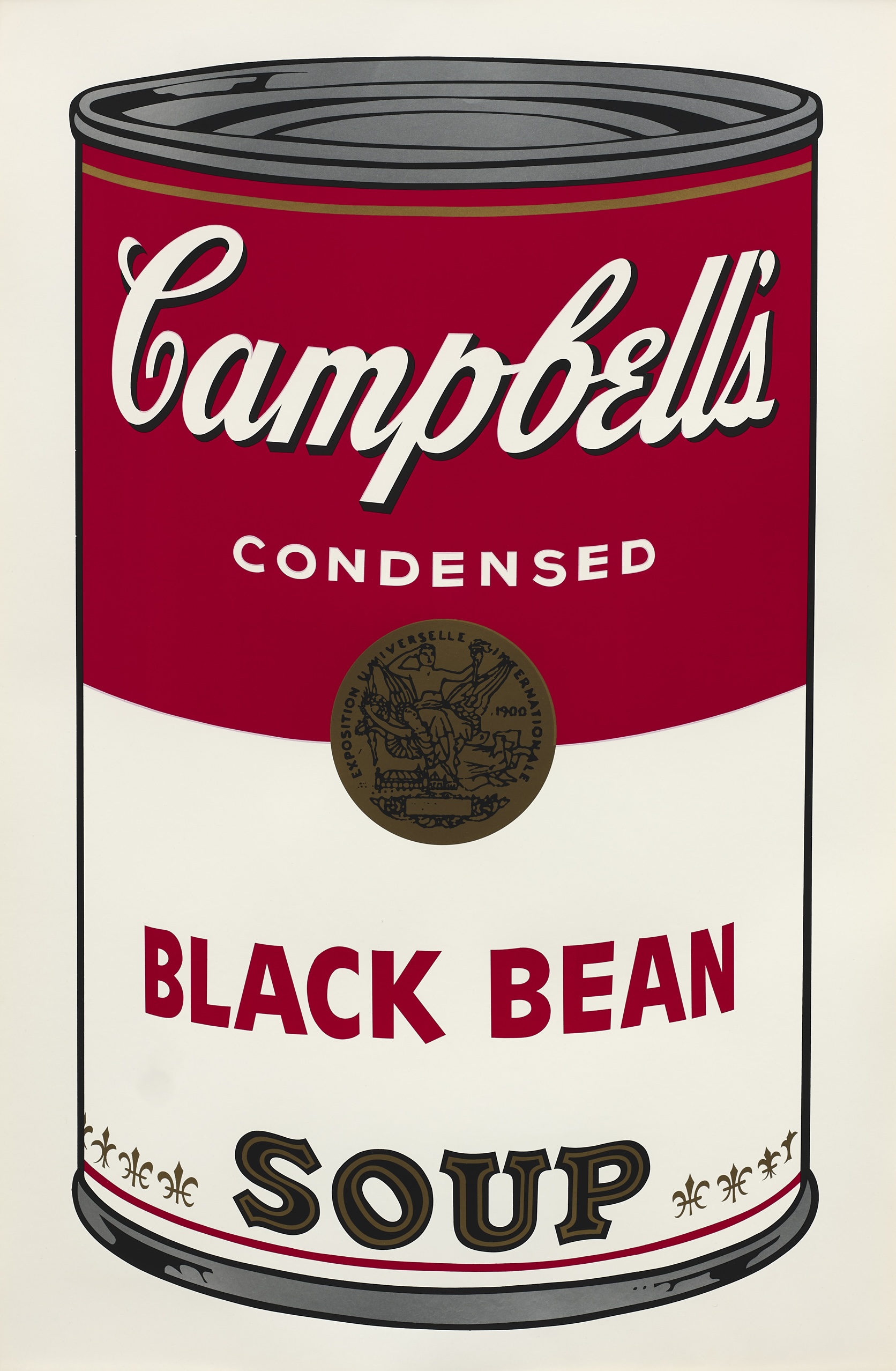 Campbell’s Soup I: Black Bean Soup by Andy Warhol