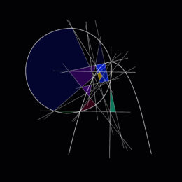 Rene Descartes. Third Book. Describe the Parabola. Parallel To Directrix by Clifford Singer at iMuseum Vegas