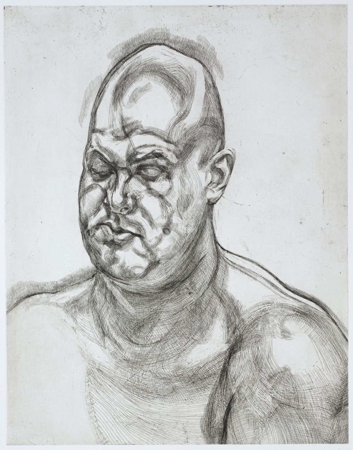Large Head by Lucian Freud