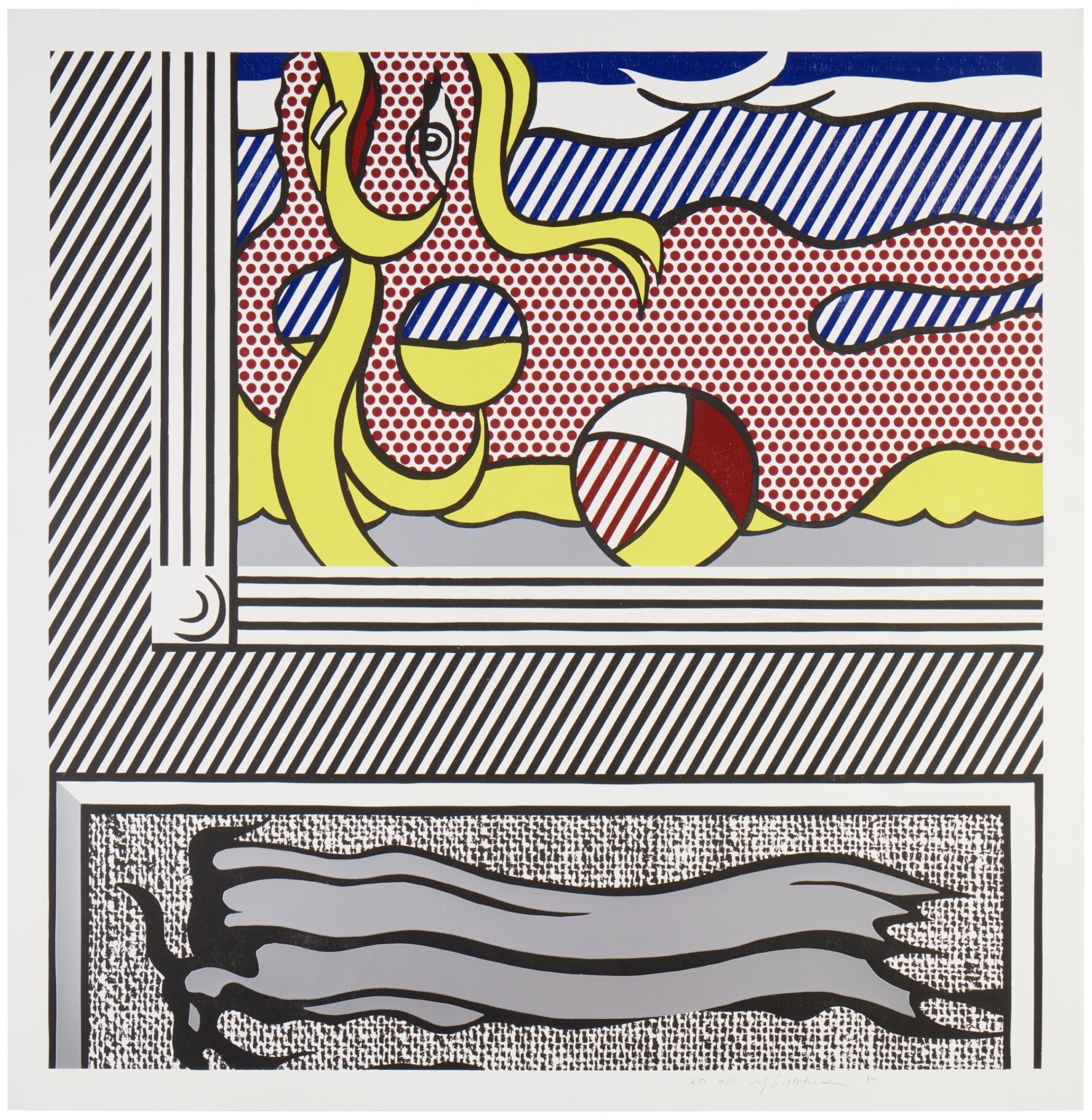 Two Paintings: Beach Ball by Roy Lichtenstein