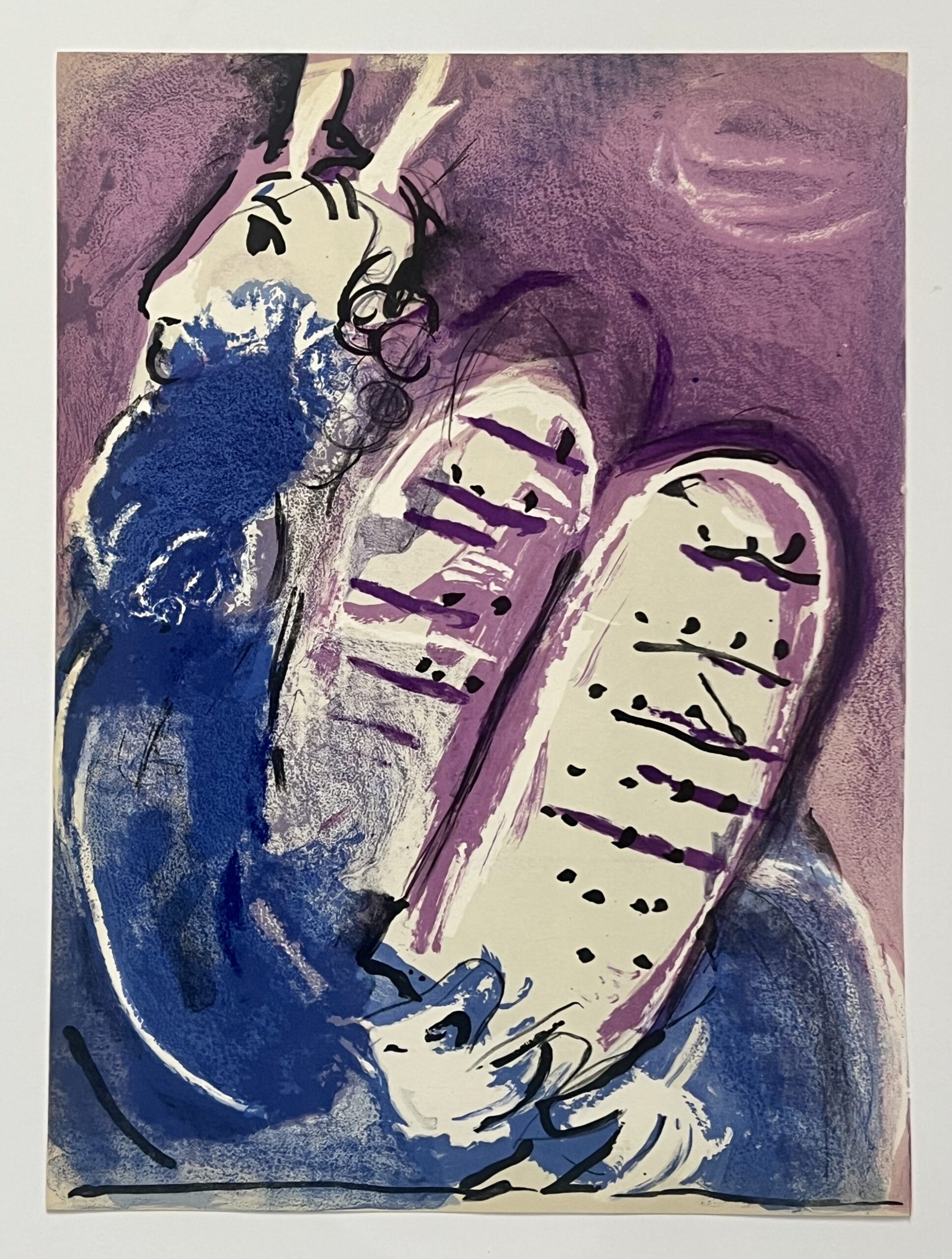 Moses II (Moïse recevant les Tables de la Loi) by Marc Chagall