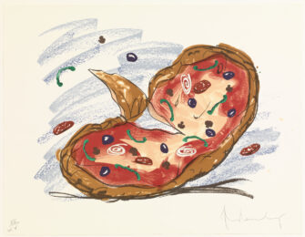 Pizza/Palette by Claes Oldenburg at Jim Kempner Fine Art