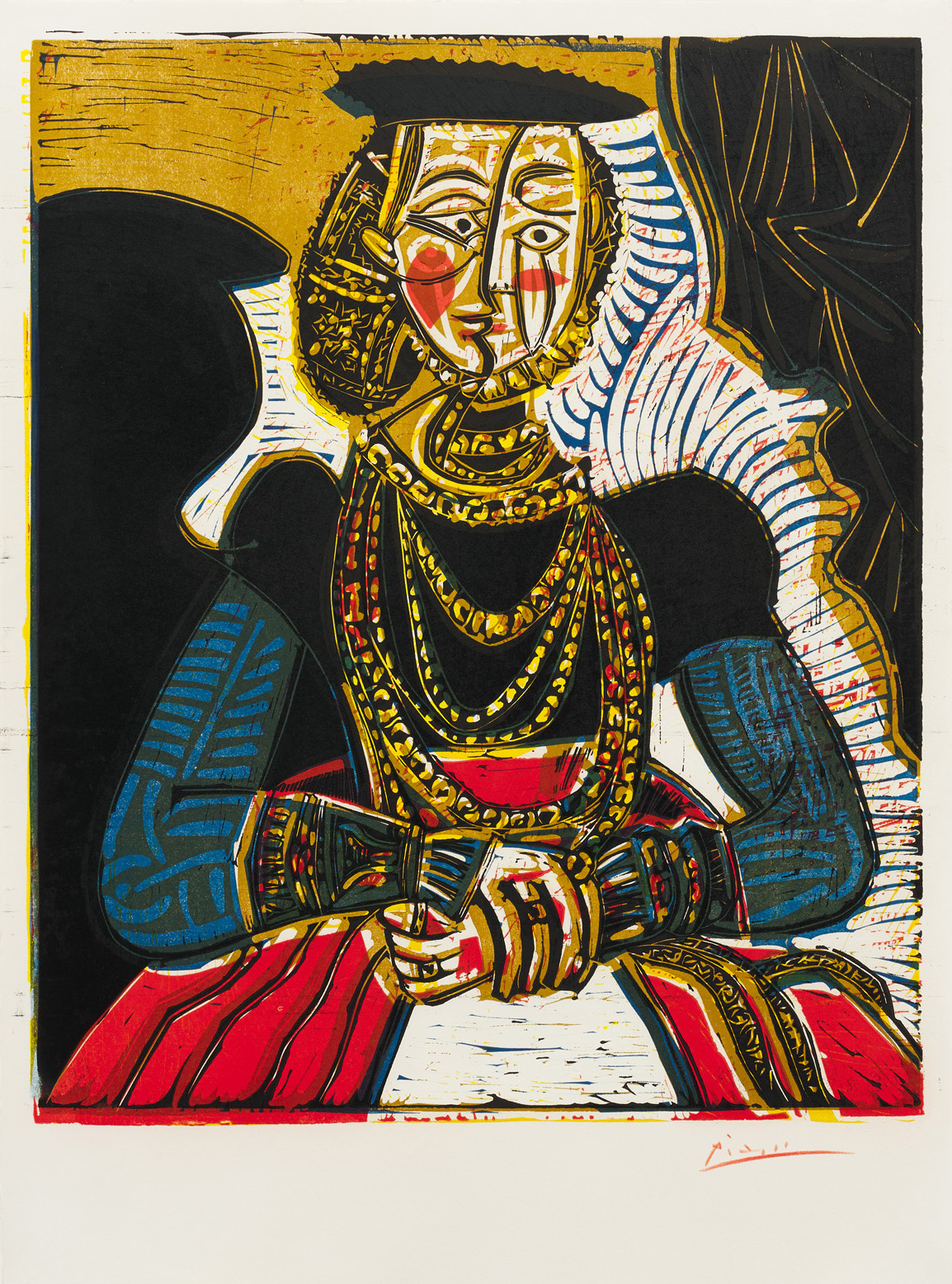 Portrait de jeune fille, d’après Cranach le Jeune, II by Pablo Picasso