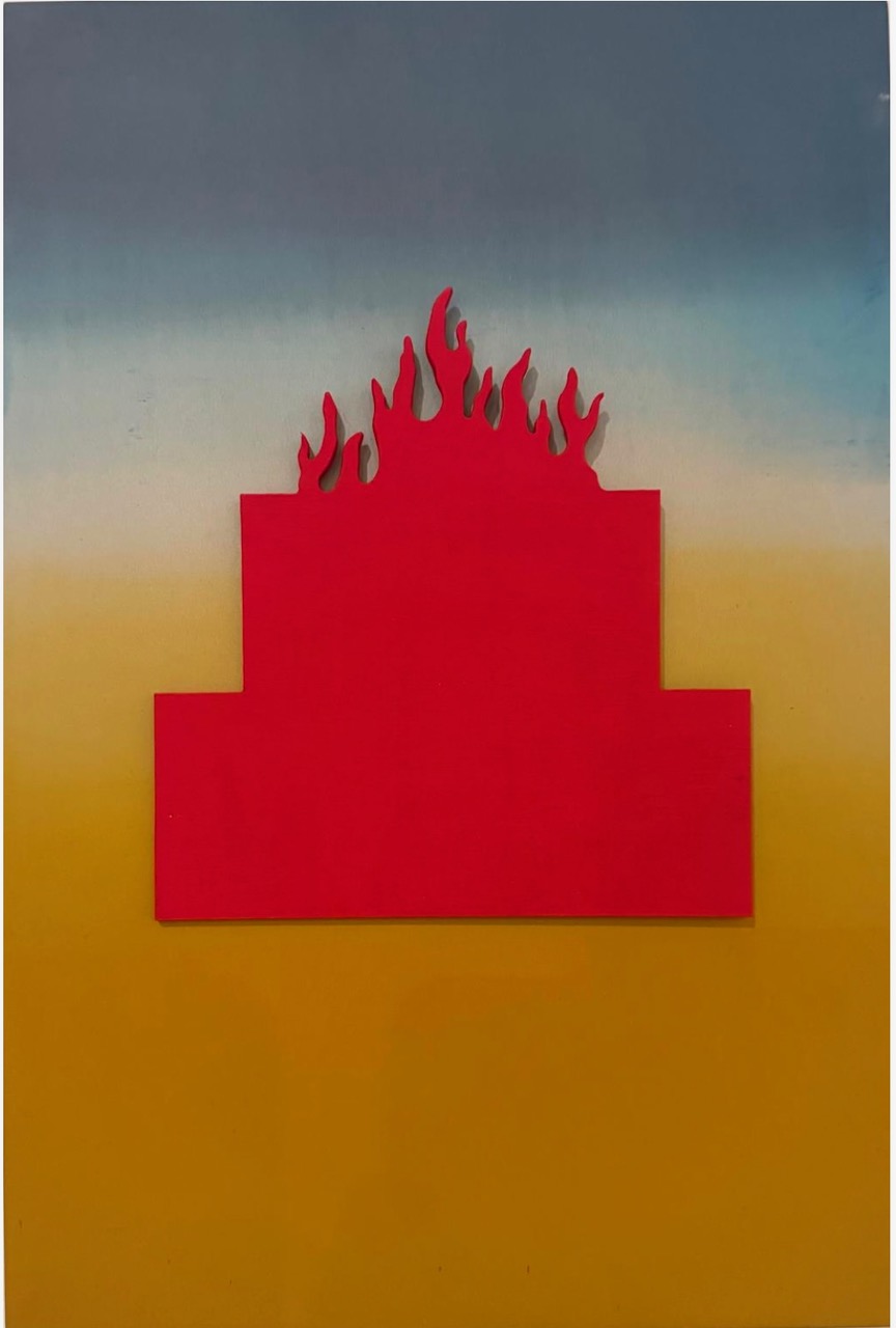 Dumpster Fire  (from the Series: Hieroglyphics) by Nancy Gifford