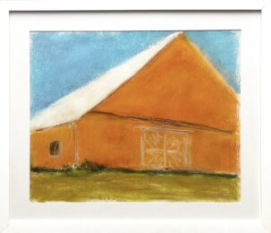 Orange Barn by Wolf Kahn at Robert Fontaine Gallery