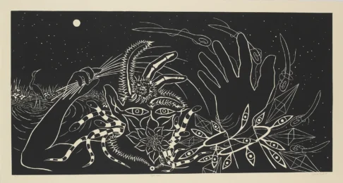 Night Vision by James Surls at Flatbed Press and Gallery