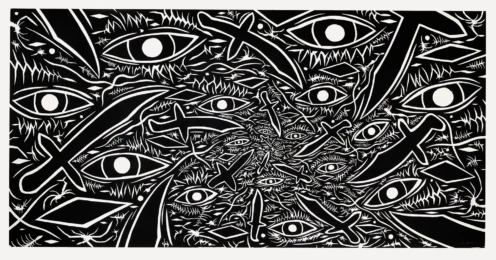 Through It All by James Surls at Flatbed Press and Gallery